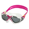 AQUASPHERE Vista Swim Mask Smoke -Swimming Equipment 7473588207784 smokelenswhitewithraspberrystrap 1a