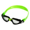 AQUASPHERE Kayenne Jr. Goggle -Swimming Equipment 7475578634408 clearlensblackwithneongreenstrap 1a