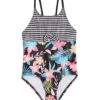 Girls' Floral Fruit One Piece Swimsuit (Little Kid, Big Kid) -Swimming Equipment 7484186427560 black 1a