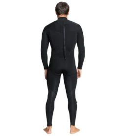 Quiksilver Men's 4/3mm Everyday Sessions Back Zip Fullsuit Wetsuit -Swimming Equipment 7499287068840 black 3a