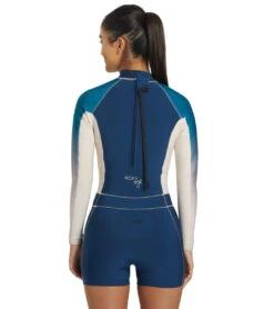 Women's 1.5mm Roxy Rise Qlock Long Sleeve Springsuit Wetsuit -Swimming Equipment 7499383734440 iodineblue 3a