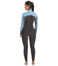 Roxy Women's 4/3mm Swell Series Back Zip Fullsuit Wetsuit -Swimming Equipment 7499384619176 jetboyblue 3a