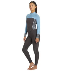 Roxy Women's 4/3mm Swell Series Back Zip Fullsuit Wetsuit -Swimming Equipment 7499384619176 jetboyblue 4a