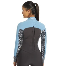 Roxy Women's 4/3mm Swell Series Back Zip Fullsuit Wetsuit -Swimming Equipment 7499384619176 jetboyblue 5a