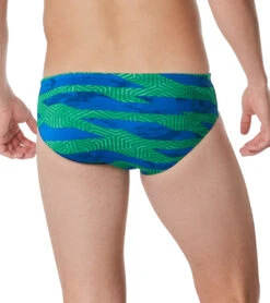 Speedo Men's Contort Stripes Brief Swimsuit -Swimming Equipment 7510240100520 bluegreen 3a