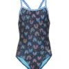 Girls' Be Happy One Piece Swimsuit (Big Kid) -Swimming Equipment 7512026218664 behappy 1a