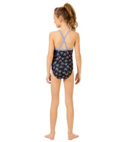 Girls' Be Happy One Piece Swimsuit (Big Kid) -Swimming Equipment 7512026218664 behappy 4a