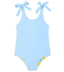Seafolly Girls' Lisbon One Piece Swimsuit (Baby, Toddler, Little Kid) -Swimming Equipment 7551446188200 lisbonlemon 3a