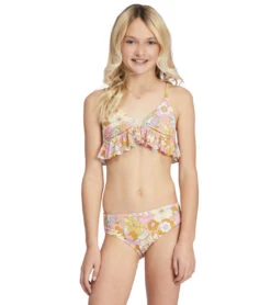 Billabong Girls' Aint She A Beaut Ruffle Two Piece Bikini Set (Little Kid, Big Kid)