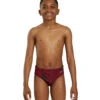 HydroLast Sonar Waves Swim Brief Swimsuit Youth (22 - 28) -Swimming Equipment 7595544969384 red 1a