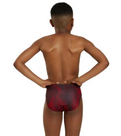 HydroLast Sonar Waves Swim Brief Swimsuit Youth (22 - 28) -Swimming Equipment 7595544969384 red 4a
