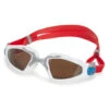 AQUASPHERE Kayenne Pro Polarized Goggle -Swimming Equipment 7621711691944 brownpolarizedlenswhitewithredstrap 1a