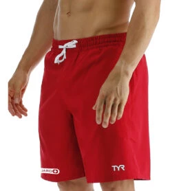 TYR Men's Guard Challenger X Swim Short -Swimming Equipment 7626579148968 red 4a