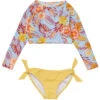 Girls' Boho Tropical Crop Long Sleeve Rashguard Set (Toddler, Little Kid, Big Kid) -Swimming Equipment 7652776181928 blue 1a