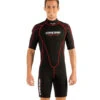 CRESSI Men's Tortuga 2.5MM Short Sleeve Springsuit Wetsuit -Swimming Equipment 7659811897512 blackred 1a