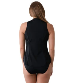 Women's Geomatic Zip Sleeveless Swim Shirt -Swimming Equipment 7710382489768 multi 2a