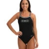 Lifeguard Women's Solid DBX Back One Piece Swimsuit -Swimming Equipment 7775091785896 black 1a